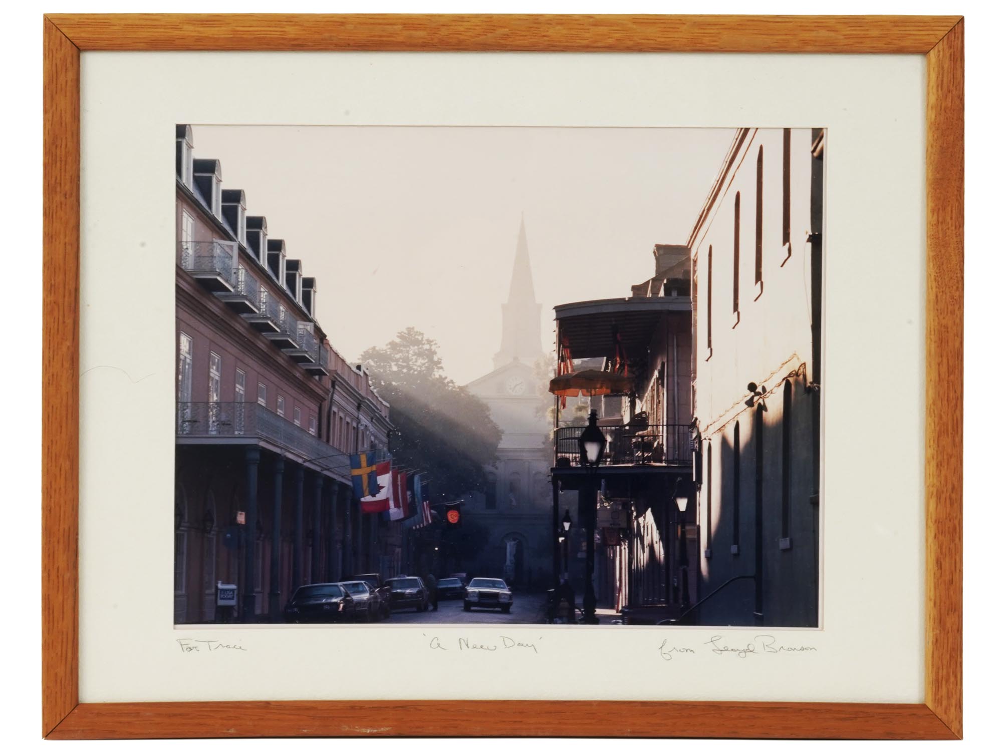 FRAMED PHOTOGRAPH STREET VIEW BY LLOYD BRONSON PIC-0